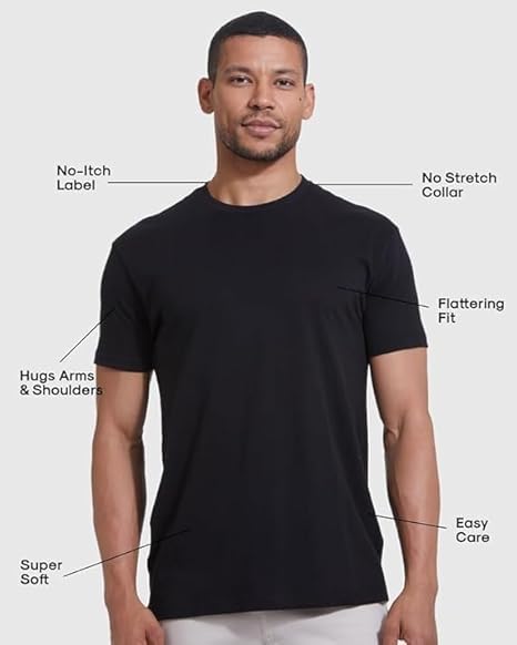 True Classic Mens T-Shirts - Short Sleeve Crew Neck Plain Novelty T Shirt for Men, Valentines Day Gifts for Him